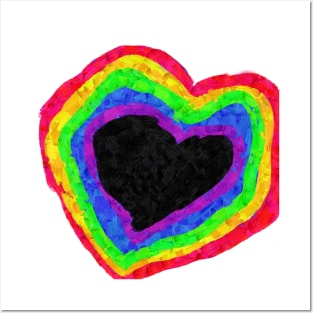 Rainbow. Heart Posters and Art